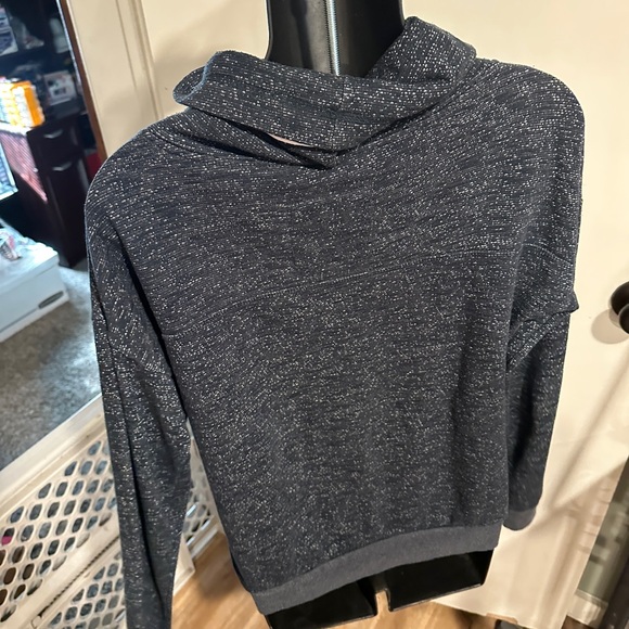 4/$16 Navy Blue Hoodie with Love Patch - Picture 6 of 7